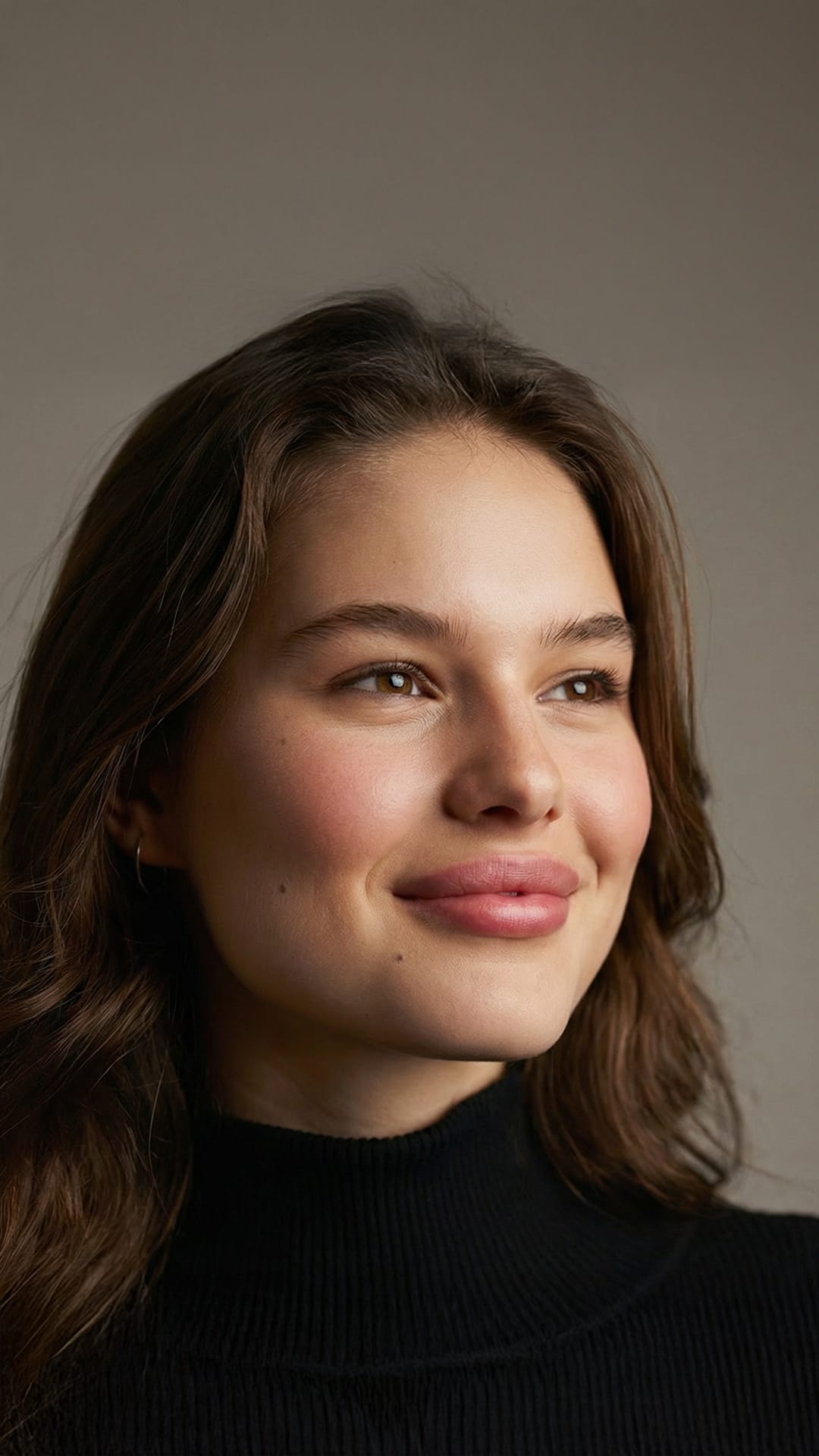 Woman in cozy sweater representing healthy weight loss journey