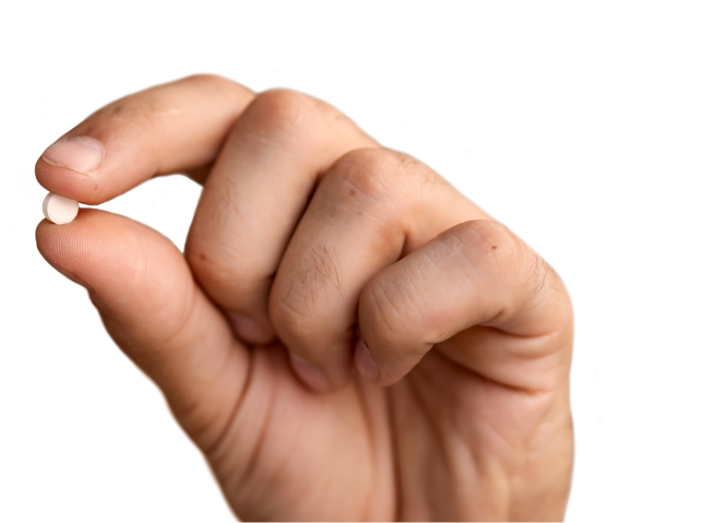 hand with pill
